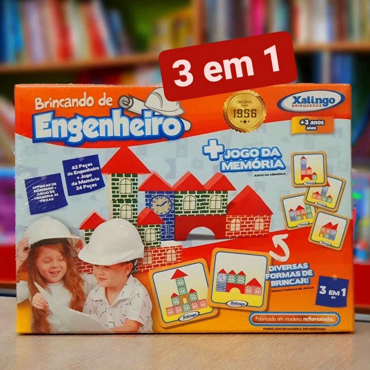 Blocos De Montar Brincando De Engenheiro + Jogo Da Memória