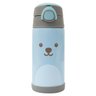 Garrafa Térmica Infantil 400 ml +3 Meses Com Canudo e Parede Dupla Gumy Buba Cor:Azul - 1