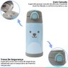 Garrafa Térmica Infantil 400 ml +3 Meses Com Canudo e Parede Dupla Gumy Buba Cor:Azul - 3