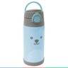 Garrafa Térmica Infantil 400 ml +3 Meses Com Canudo e Parede Dupla Gumy Buba Cor:Azul - 6