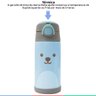 Garrafa Térmica Infantil 400 ml +3 Meses Com Canudo e Parede Dupla Gumy Buba Cor:Azul - 2
