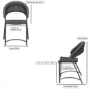 Ver imagem 2 de Cadeira de Jantar Milão Aluminio e Croche Náutico 1 Unidade - Preta