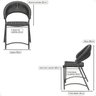 Cadeira de Jantar Milão Aluminio e Croche Náutico 1 Unidade - Preta - 2