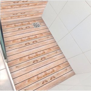 Vinil Adesivo Piso Box Chão e Parede Banheiro Deck Rústica Colacomigo Adesivo para Box 1,20 X 0,80 M