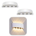 Ver imagem 1 de 2 Luminárias Arandela (Cor Branca) Meia Lua De Sobrepor LED 8W Bivolt IP65 Cor Da Luz Branco Quente