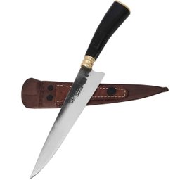 2 Facas Modelo Tesoura de Tosquia Artesanal 7' Gaúcha Churrasco Carbono 1070 Chifre - 8