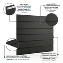 Ver imagem 4 de Painel Lambri MDF Autocolante 180cm Cabeceira ou Rack TV: Preto