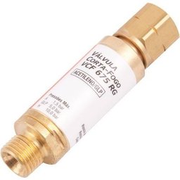 Válvula Corta Fogo para Regulador Acetileno - Noll - 1