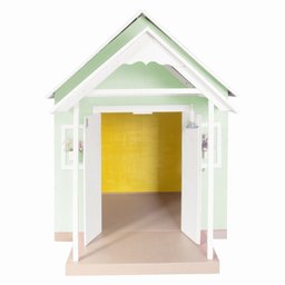 Casinha de Brinquedo Artesanal Mdf com Telhado Branco/verde L12 - Gran Belo Casinha Infantil - 7