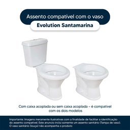 Tampa de Privada em Mdf Evolution Ocre para Bacia Santamarina - 4