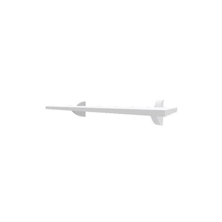 Prateleira 20x60 cms com suporte incluso DECORE CLIP 2060 - Branco
