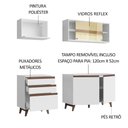 Ver imagem 5 de Armário de Cozinha Compacta 180cm Branco Reims Madesa 01