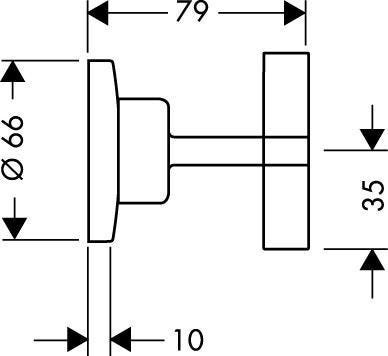 Válvula de Fechamento e desviadora Trio/ Quattro para instalação embutida, com alavanca em cruz - 2