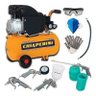 Kit Compressor Ar 2hp 7.6 Pés 21l Acessórios Pneumáticos 5pç 127v - 1