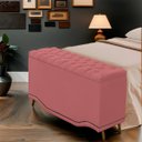 Ver imagem 5 de Calçadeira Baú King Size Estofada Maitê Veludo Rose