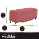 Ver imagem 2 de Calçadeira Baú King Size Estofada Maitê Veludo Rose