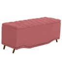 Ver imagem 4 de Calçadeira Baú King Size Estofada Maitê Veludo Rose