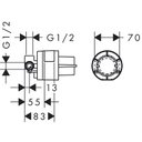 Ver imagem 2 de Base para monocomando de chuveiro de 1/2" instalação embutida