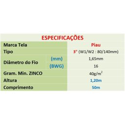 Tela Mangueirão 3 16x1,20x50m Piau Morlan - 2