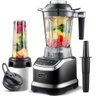 Liquidificador Profissional Amzchef 1800w com 4 Funções e Jarra de 63oz (preto) - 1