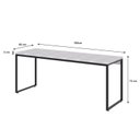 Ver imagem 3 de Mesa de Escritório Kuadra 180cm Branco Chess/Est.Preta