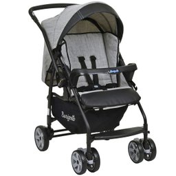 Carrinho de Bebê Reversivel Travel System Até 15 Kg Rio K Burigotto Cinza Mesclado - 1