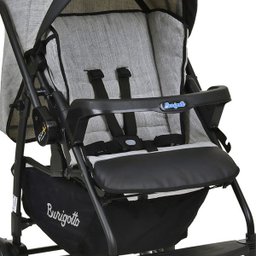 Carrinho de Bebê Reversivel Travel System Até 15 Kg Rio K Burigotto Cinza Mesclado - 4
