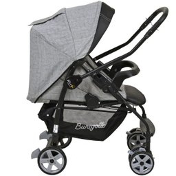 Carrinho de Bebê Reversivel Travel System Até 15 Kg Rio K Burigotto Cinza Mesclado - 2