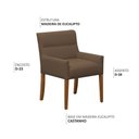 Ver imagem 3 de Kit 6 Cadeiras para Mesa de Jantar Angel Base Madeira Corano Marrom - Nexta Casa