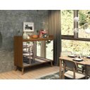 Ver imagem 2 de Buffet Aparador Retrô com Espelho Clássico 2 Portas Freijó