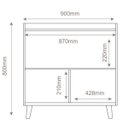 Ver imagem 5 de Buffet Aparador Retrô com Espelho Clássico 2 Portas Freijó