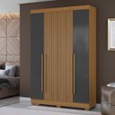 Ver imagem 1 de Guarda Roupa 4 Portas 2 Gavetas Internas com Pés Aramóveis