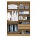 Ver imagem 4 de Guarda Roupa 4 Portas 2 Gavetas Internas com Pés Aramóveis