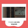 Cozinha Planejada 5 Peças Cristaleira Portas Vidro Marrom - 5