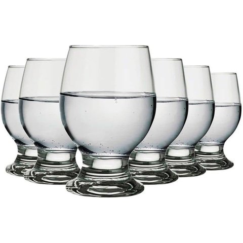 Jogo de Taça para Água 250ml Paulista 6 Peças - Transparente Nadir