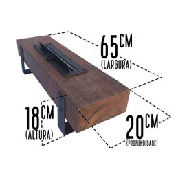 Lareira Ecológica De Madeira e Ferro Decoração Interna a Álcool 92° - 2
