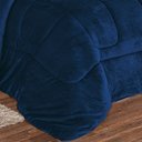 Ver imagem 3 de Coberdrom Apollo Queen Sherpa Pele de Carneiro + Manta Flannel 1 Peça - Azul Marinho