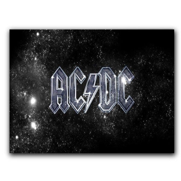 Placa Mdf 20cm x 30cm - Ac/Dc Acdc (Bd02) | MadeiraMadeira