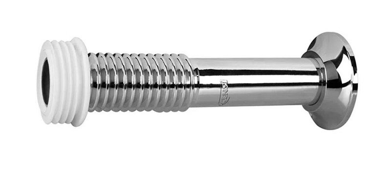 Tubo Ligaçao C/spud Pvc Sanfonado Cromado Censi 7289 - 1