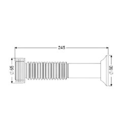 Tubo Ligaçao C/spud Pvc Sanfonado Cromado Censi 7289 - 4