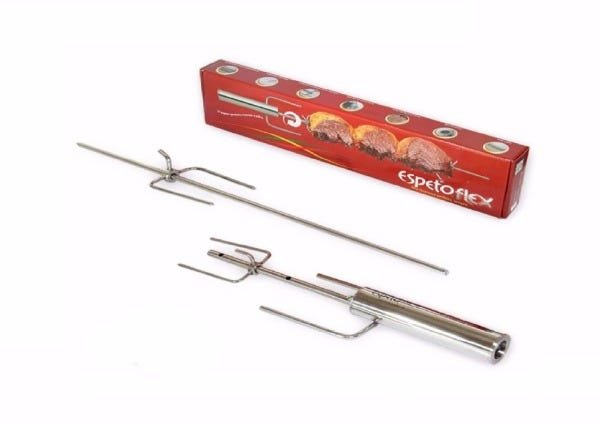 Espeto Giratório Espetosul Flex Inox Churrasco A Pilha