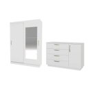 Ver imagem 2 de Kit Guarda Roupas 2 Portas e Cômoda Araçá CabeCasa MadeiraOriginals Branco