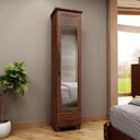 Ver imagem 1 de Sapateira Linha Ouro Café 1 Porta com Espelho e 1 Gaveta Madeira Pinus - Finestra 2245W