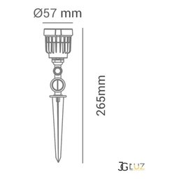 Espeto de Jardim Led Cor Verde 5w Bivolt a Prova D'água Opus - 4