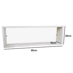 Nicho Mdf Branco Tx Retangular 60l X 10p X 20a Cm Nchbr022 - 2