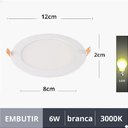 Ver imagem 2 de Luminária Plafon Led Redondo 12cm 6w 3000k Bivolt Lorben