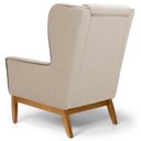 Ver imagem 2 de 2 Poltronas Base Manu Madeira B-309 Veludo Bege Domi