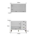 Ver imagem 3 de Armário de Cozinha Americana Modulada 120cm com Balcão para Pia Multimóveis Cr20492