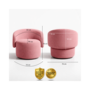 Ver imagem 5 de Kit 2 Poltrona Orgânica Aisha para Sala de Estar Boucle Luxo:Rosa