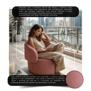 Ver imagem 3 de Kit 2 Poltrona Orgânica Aisha para Sala de Estar Boucle Luxo:Rosa